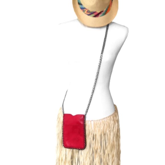 Perfect Unique Cranberry Mini Cross Body Bag Gun metal tone chain - Picture 7 of 8